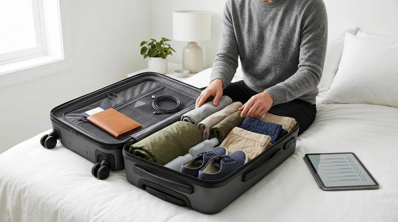 Minimalist Travel Packing Planner for Carry-On Calm